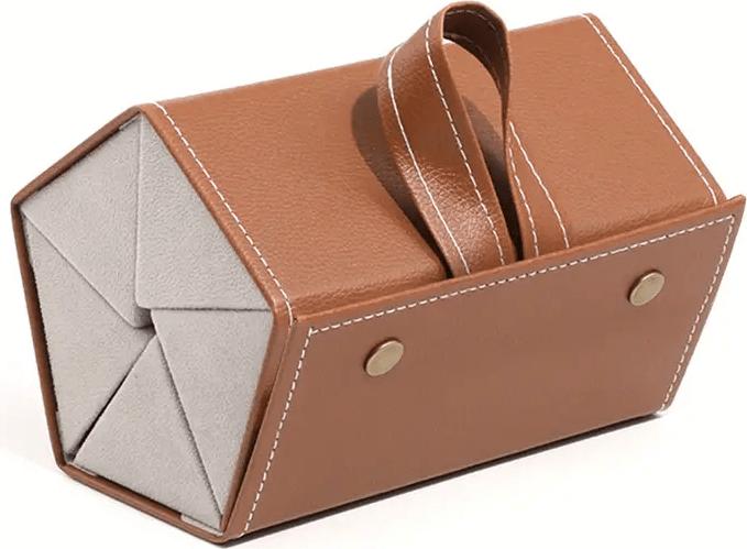 Produktbild Only-Bags.Store Premium-Sonnenbrillen-Aufbewahrungs-Organizer, Brillen-Klapp-Reiseetui, hängende Display-Stütze