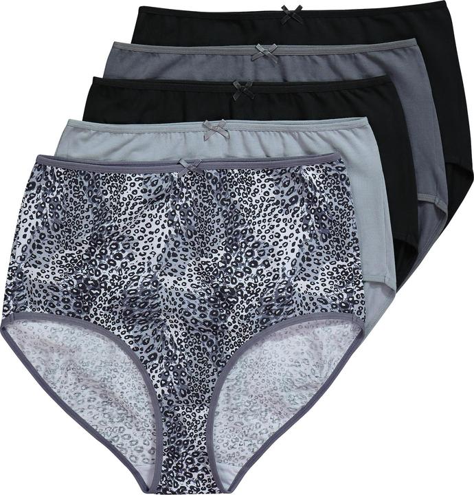 Actual product image Ulla Popken 5 Pack of Panties- Leopard Print (60)