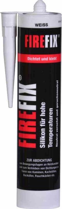 FireFix 1790/1 Silicone haute température (cartouche) 310 ml, résistant à la chaleur jusqu'à 250 °C, noir