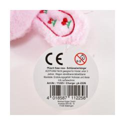 Thumbnail - Magni, Damen, Schlüsselanhänger, Schlüsselanhänger Plüsch rosa Häschen mit Kirschen, Rosa