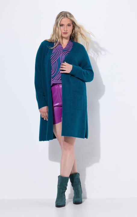 Actual product image Ulla Popken Oversized Open Shape Long Sleeve Cardigan (60)