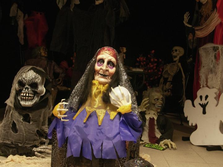 Actual product image Europalms Halloween figure fortune teller, animated 50cm