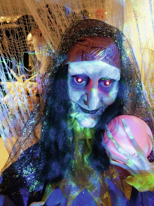 Produktbild Europalms Halloween Figur Wahrsagerin, animiert 50cm