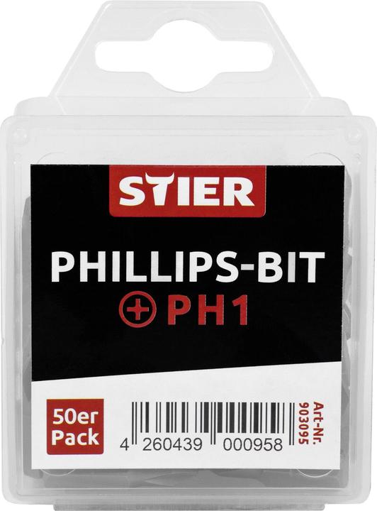 Produktbild Stier Phillips-Bit-Grosspackung PH1 (Kreuz Phillips PH)