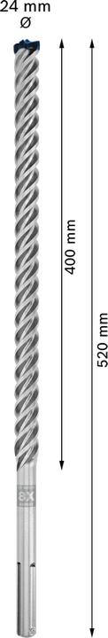 Image du produit Bosch Professional Zubehör Forets marteau Expert SDS max-8X, 24 x 400 x 520 mm,5 pièces (24 millimètres)