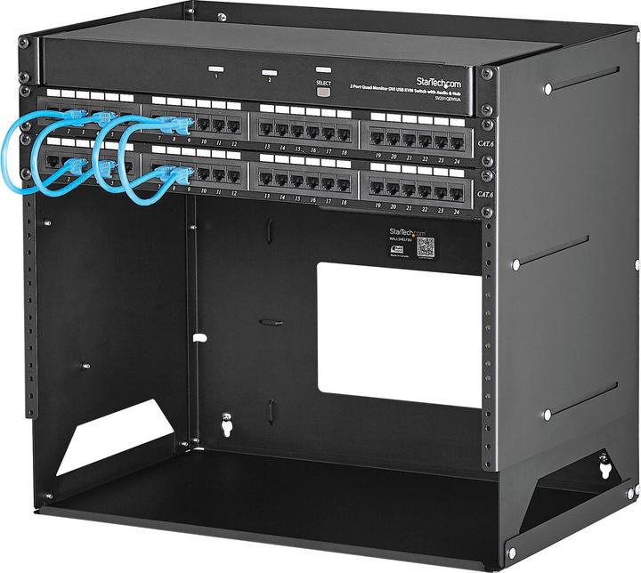 Image du produit StarTech 8u Rack Mural Avec étagère (8 HE, Rack 19 pouces)