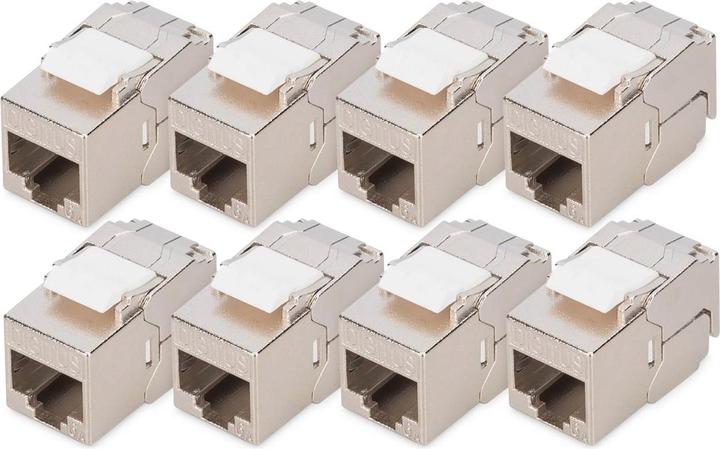 Actual product image Digitus CAT 6A compact keystone module, shielded, tool-free mounting connection. 8 pcs. (Keystone module)