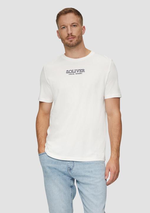 Produktbild S.Oliver T-Shirt T-Shirt mit Logo-Motiven aus reiner Baumwolle (XXL)