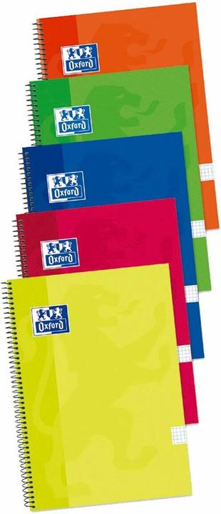 Energy Label Oxford Notebook Write&Erase Colour A4 5 pieces 80 sheets (A4, Hardcover)