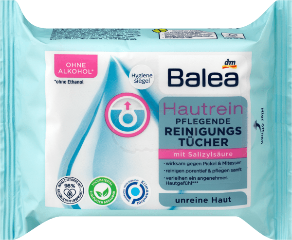 Actual product image dm Balea Skin Clean Nourishing Cleansing Wipes (Cleaning cloths)