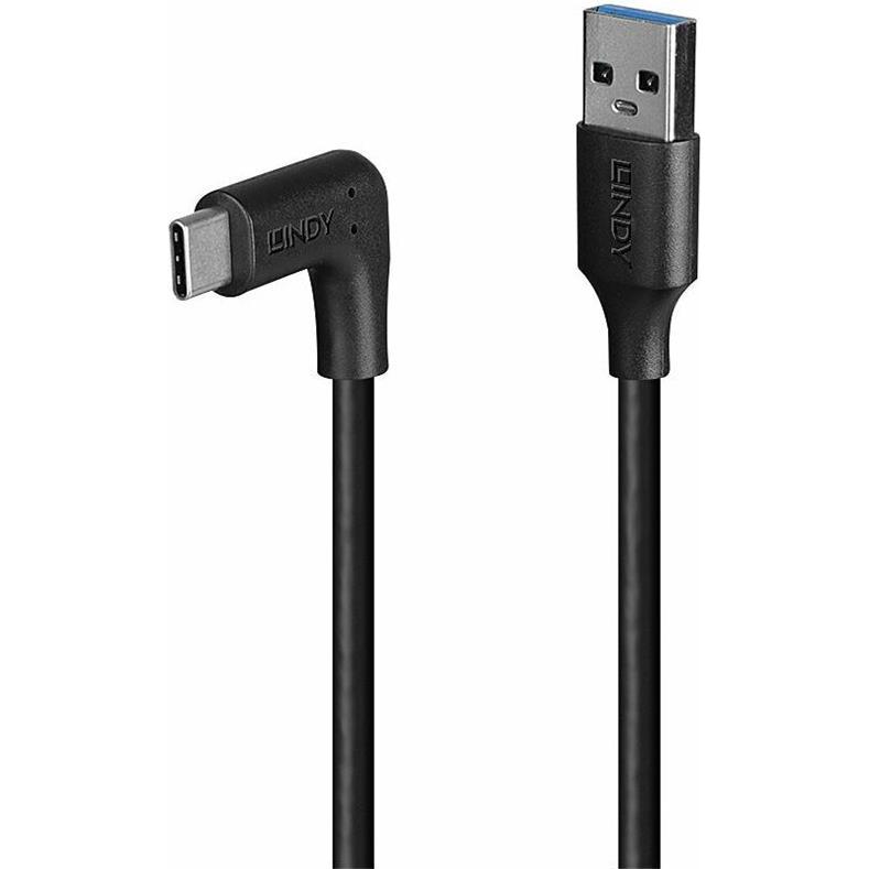 Lindy 1m USB 3.2 Typ A an C Kabel 90° gewinkelt (32013) (1 m, USB 3.2 Gen 2), USB Kabel