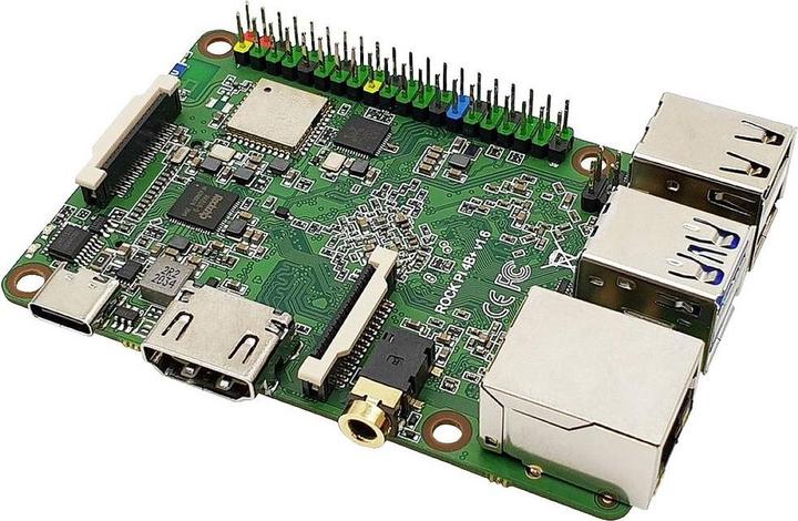 Allnet rock pi 4 modello b op1 4gb/64gb (con wifi dualband 2.4/5ghz/bluetooth 5.0) con connessione ufl
