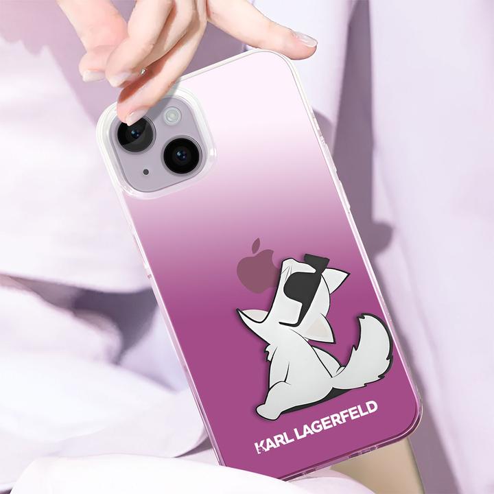 Actual product image Karl Lagerfeld KLHCP14MCFNRCPI iPhone 14 Plus 6.7" hardcase pink / pink Choupette Fun (Apple iPhone 14 Plus)