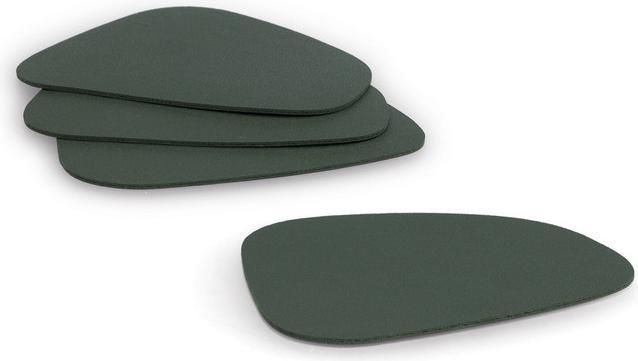 Actual product image Zeller Present Glasuntersetzer-Set Kunstleder 2-farbig 4-teilig 10x12 cm (4x, Glass coaster)