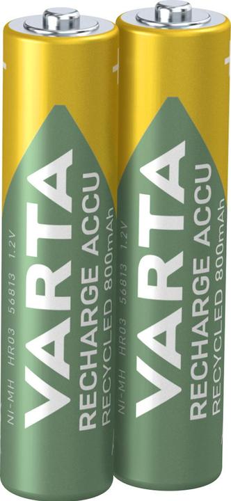 Produktbild Varta Recharge Accu Recycled (2 Stk., AAA, 800 mAh)