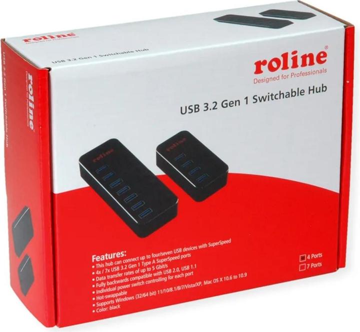 Produktbild Roline USB-hubs / -switches (USB-A, 4 Ports)