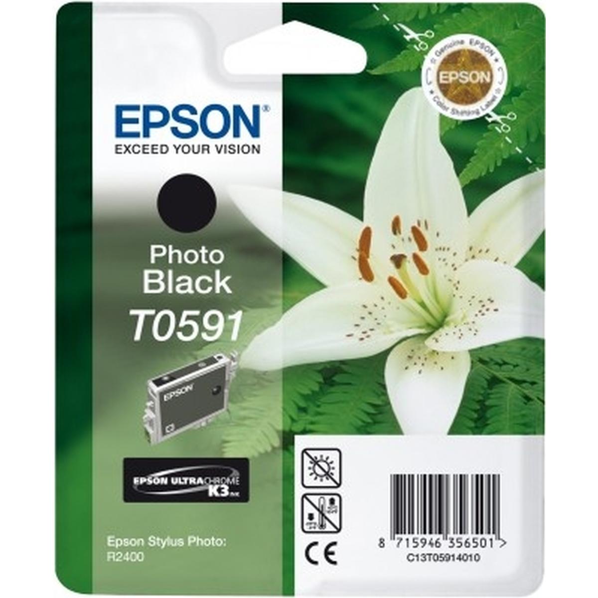 Epson, Druckerpatrone, T0591 Ultra Chrome K3 (PBK)