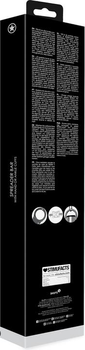 Produktbild Ouch! Spreader Bar with Hand or Ankle Cuffs - Silver