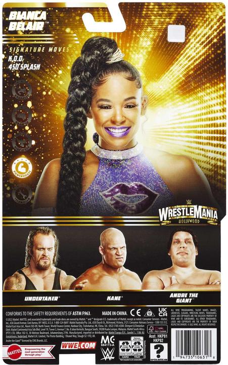 Actual product image Mattel WWE WrestleMania Action Figure Bianca Belair 15 cm