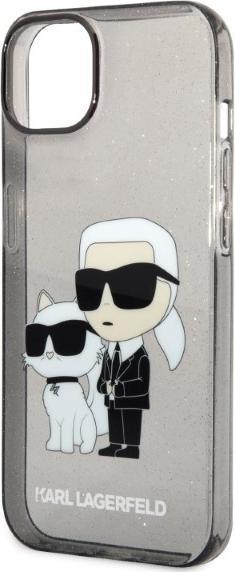 Actual product image Karl Lagerfeld KLHCP14MHNKCTGK iPhone 14 Plus 6.7" czarny/black hardcase Gliter Karl&Choupette (Apple iPhone 14 Plus)