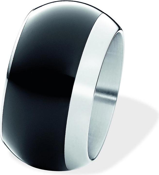 Produktbild Xen Bandring gewölbt mit Keramik schwarz 13 mm (50)