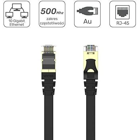 Thumbnail - Unitek C1897BK-3M Ethernet Cable FLAT CAT 7 UTP Ethernet 3m (3 m), Netzwerkkabel