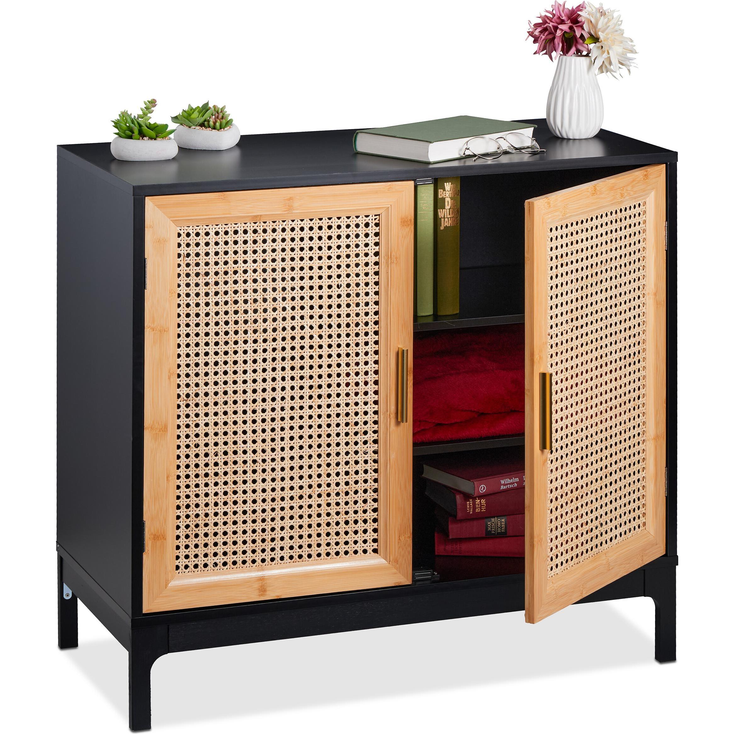 Relaxdays, Kommode + Sideboard, Sideboard (80 x 39 x 76 cm)