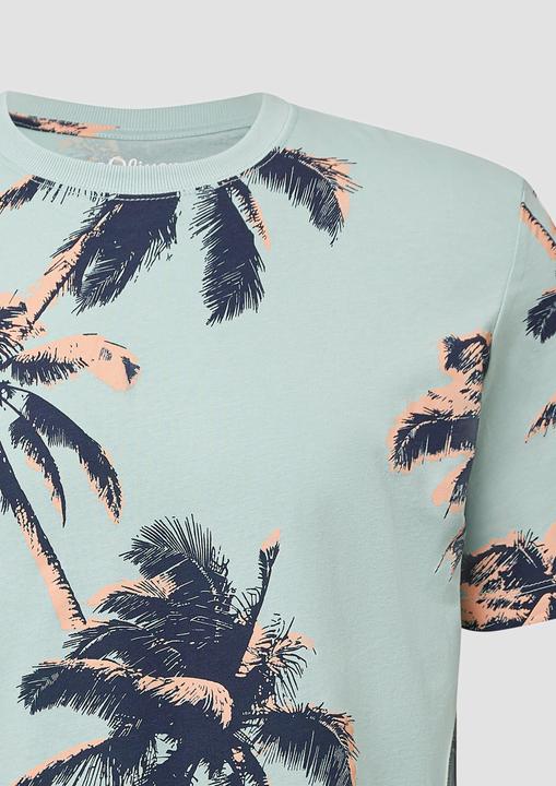 Produktbild S.Oliver T-Shirt T-Shirt aus Baumwolle mit All-over-Print (M)