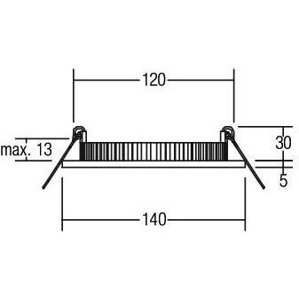 Thumbnail - Brumberg, Wandleuchte + Deckenleuchte, LED-Einbau-Panel (600 lm)