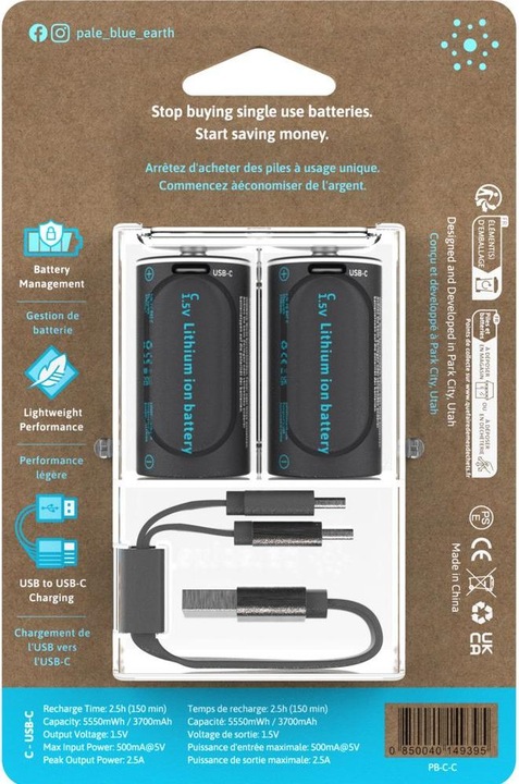 Productafbeelding Pale Blue Batterij C (2 Pcs., C, 2800 mAh)