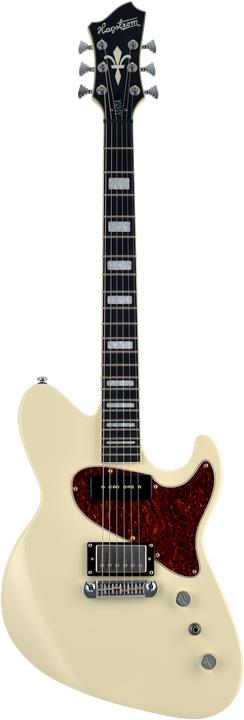 Hagstrom E-Gitarre, Adina, Creme (Electric guitar, Flame Maple, Mahogany, Maple)
