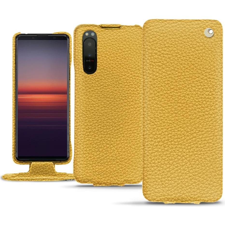 Thumbnail - Noreve Lederschutzhülle vertikal (Sony Xperia 5 II), Smartphone Hülle, Orange