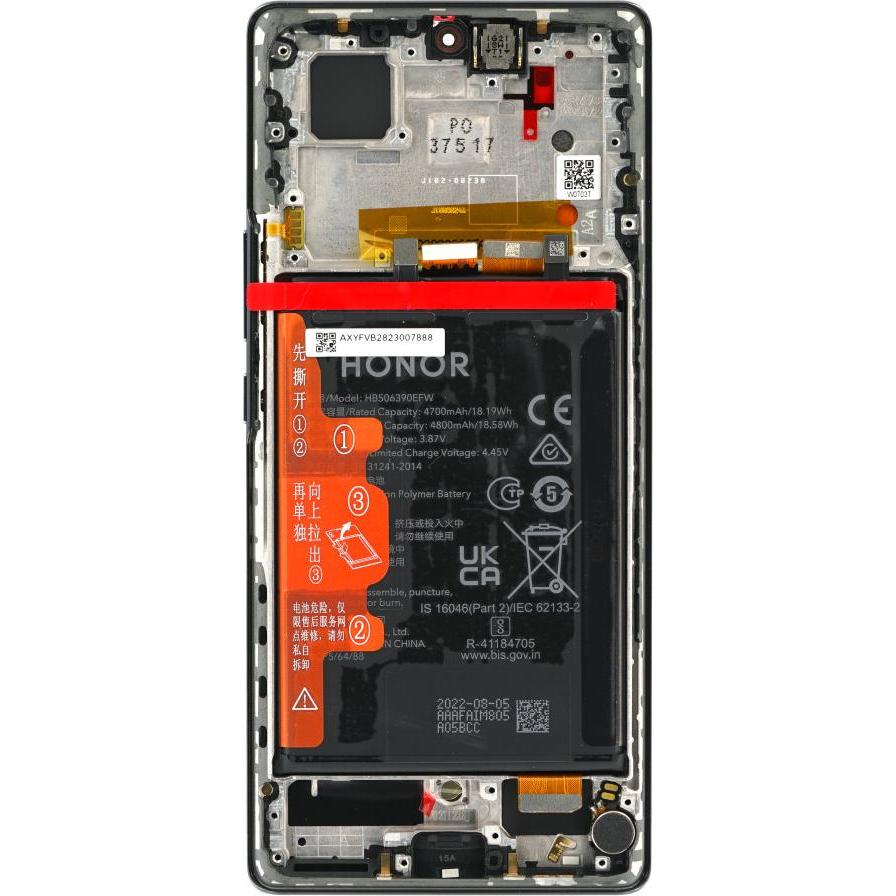 Thumbnail - Honor Display + Akku 60 schwarz (Akku, Honor 60), Mobilgerät Ersatzteile, Schwarz