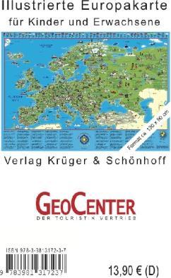 Europe children map poster