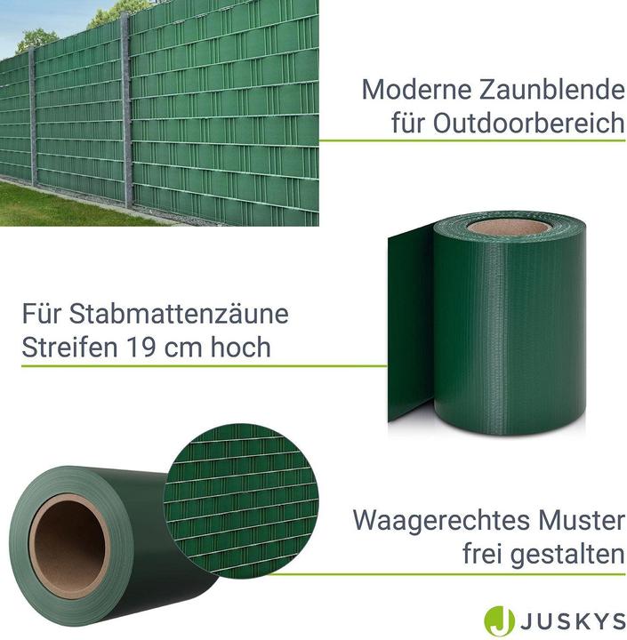 Actual product image Juskys PVC privacy strips fence screen set (400 cm)