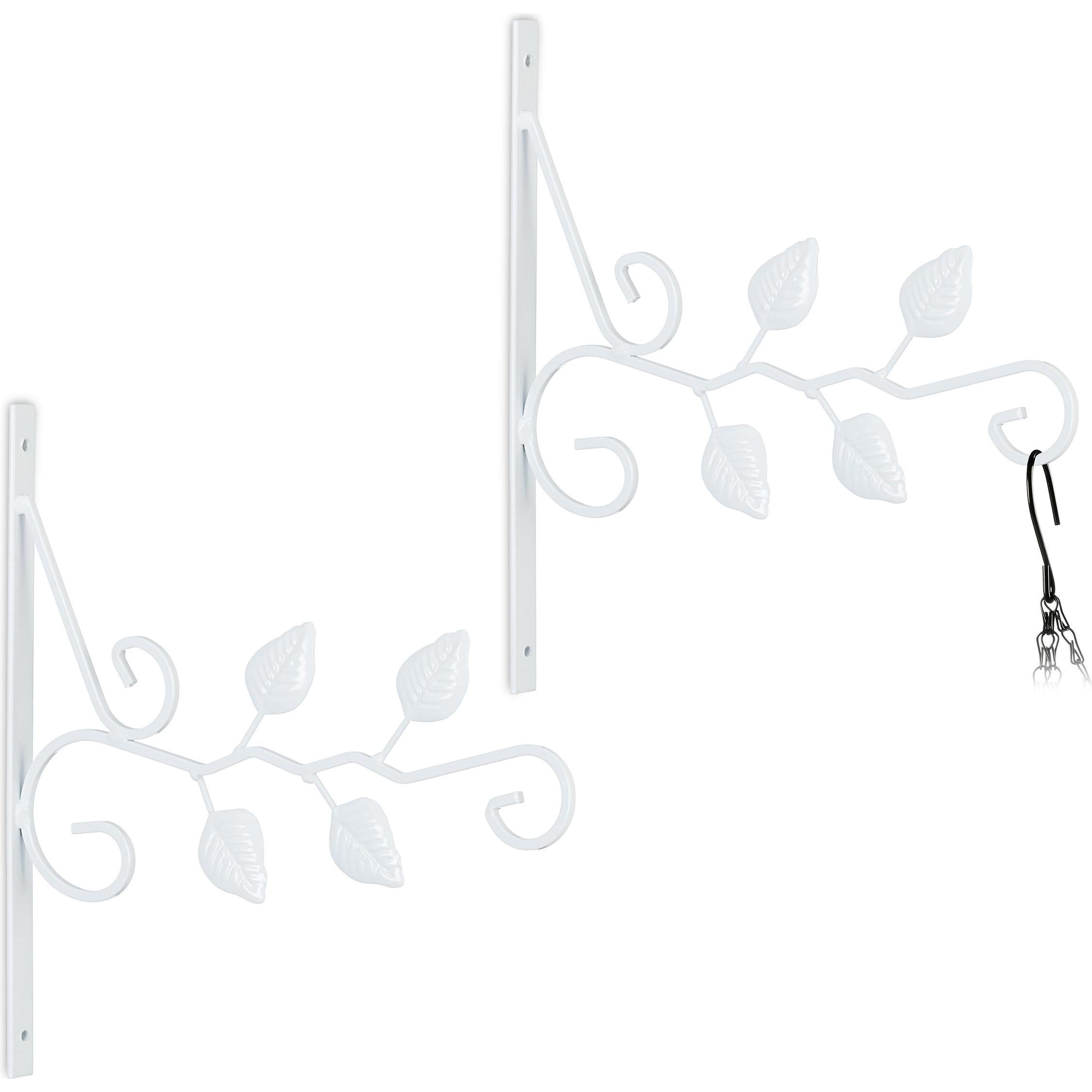 Relaxdays, Aussendekoration, 2x Blumenampelhalterung