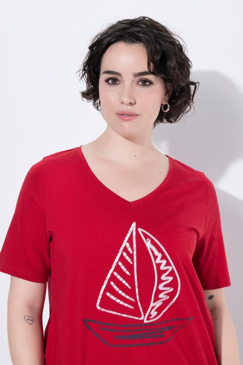Produktbild Ulla Popken T-Shirt, Boot, Classic, V-Ausschnitt, Halbarm (42, 44)