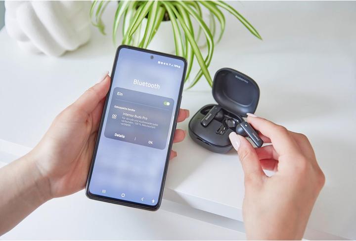 Produktbild Intenso True Wireless Kopfhörer Buds Pro T500AE schwarz (ANC, 9 h, Kabellos)