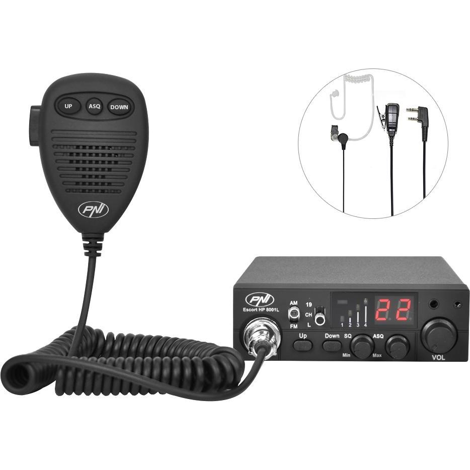 Thumbnail - PNI Paket Radio CB ESCORT HP 8001L ASQ + Antenne CB ML145 mit Magnet 145/PL (0.15 km), Walkie-Talkie