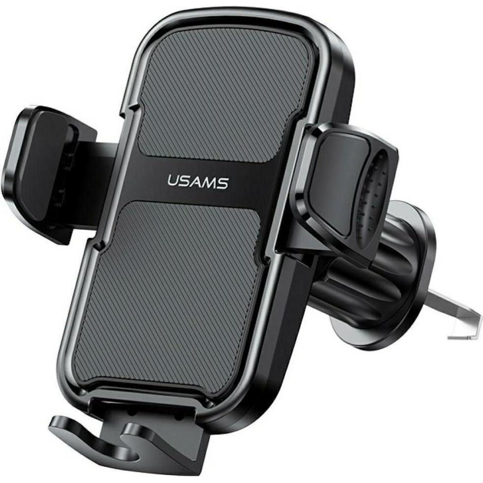 Usams Car holder ZJ085 for air vent black, Supporto per smartphone, Nero