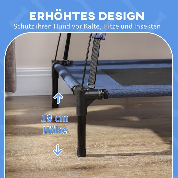 Image du produit Outsunny Lit pour chien avec toit, pour chiens de taille moyenne, bleu foncé (Chien)