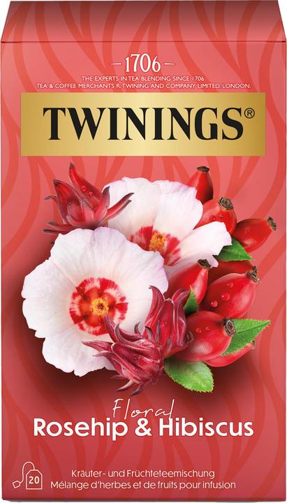 Immagine prodotto Twinings Bustine di tè alla rosa canina e all'ibisco 20 pezzi (50 g)