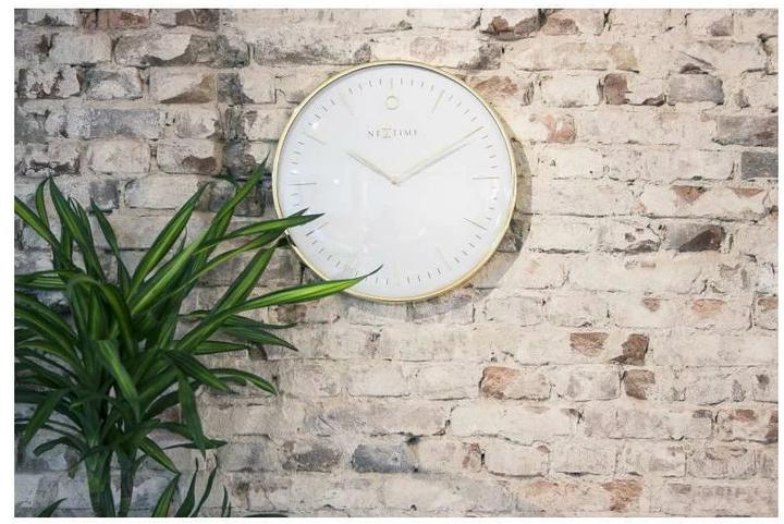 Actual product image Nextime Wall clock Glamour white (40 cm)
