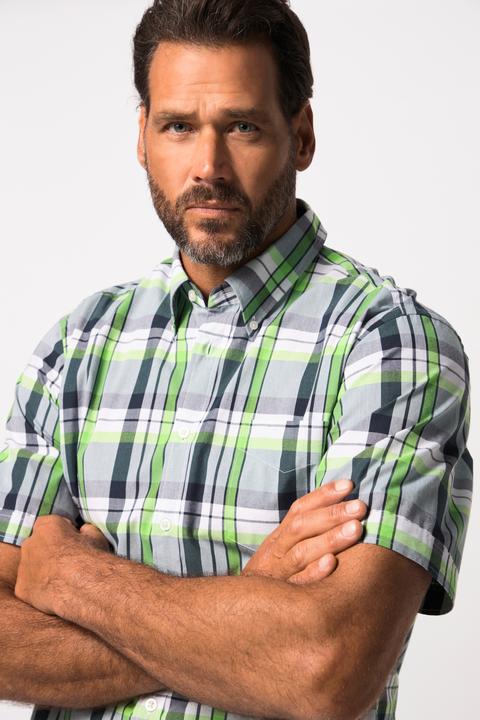 Produktbild JP1880 Karohemd, Halbarm, Buttondown-Kragen, Modern Fit (L)