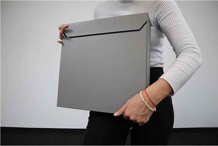 Actual product image SafePost 800 Letterbox grey-grey. RAL9007 matt