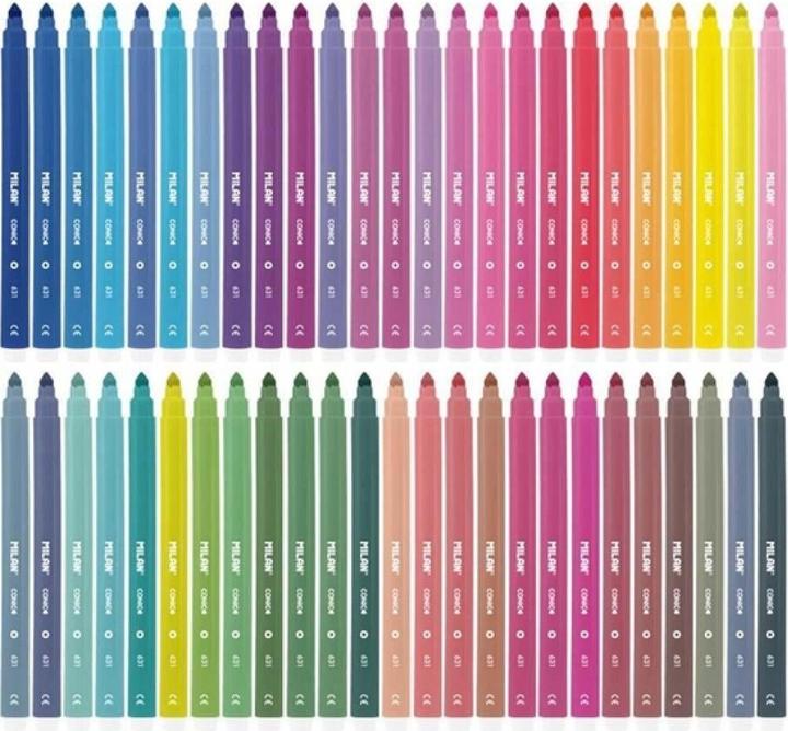Actual product image Set of 50 tapered felt-tip pens in a transparent folder - WIKR-931277 (50 x)