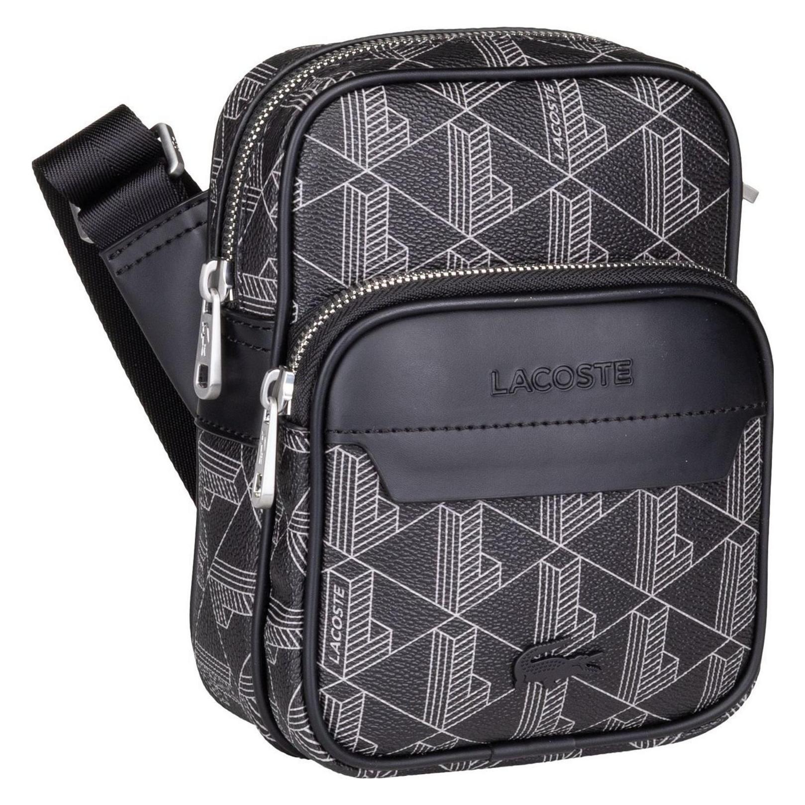 Lacoste, Herren, Handtasche, Umhängetasche The Blend Small NH4409LX, Schwarz, Grau