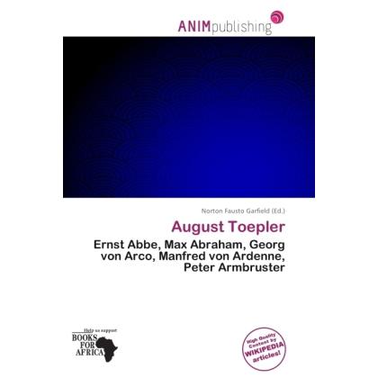 August Toepler, Fachbücher