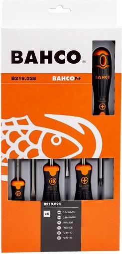 Produktbild Bahco BahcoFIT Schraubendreher-Satz für Schlitz- Phillips- und Pozidriv-Schrauben mit Gummigriff - 6-teil (Phillipps-Kreuzschlitz (PH), Pozidriv-Kreuzschlitz (PZ))