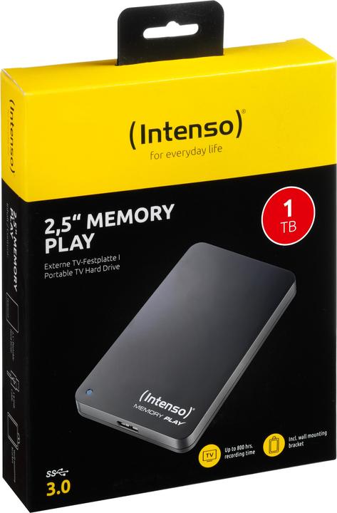 Immagine prodotto Intenso HDD Memory Play 1 TB juodasis išorinis diskas (6021460) (1 TB)